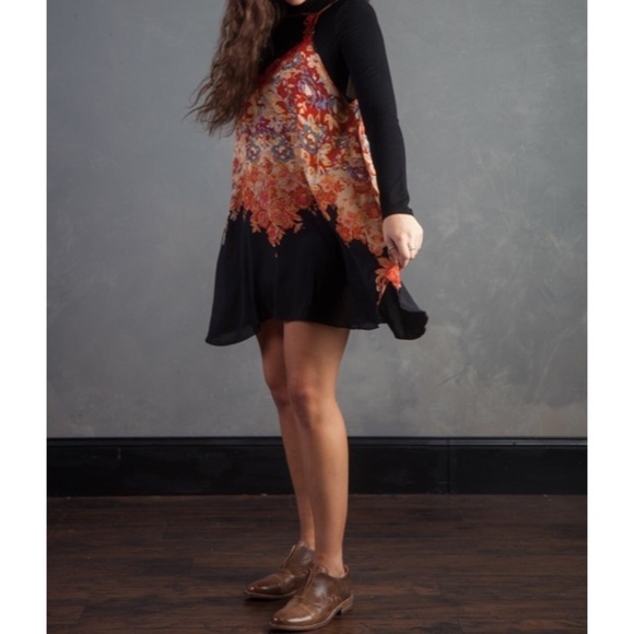 NEW Free People Floral Haze Mini Slip Dress Twilight Combo XS Relaxed Fit - Picture 9 of 16